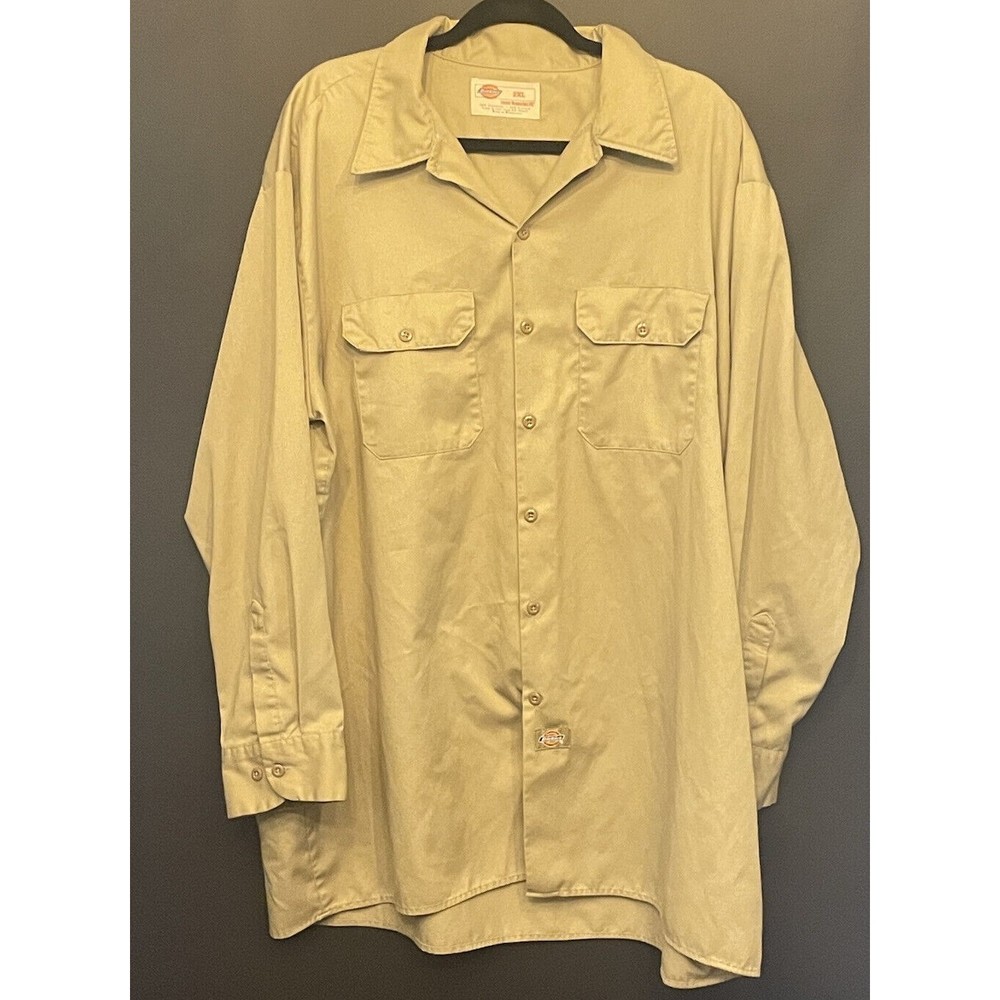 Vintage Dickie’s Men’s Work Shirt Long Sleeve 2XL A86